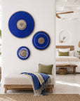 African Beaded Shields - 3 Piece set - A touch of African Blues