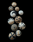 Rwanda Basket Wall Decor Set - 11 Piece Tan/Black/White (Sisal Imported)