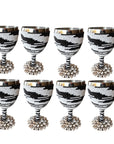 Stainless Steel Wine Goblets - Black/White