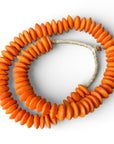 Ashanti Saucer Beads - Orange