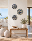 Rwanda Basket Wall Decor Set - 3 Piece Dark Blue/Light Olive (Sisal Imported)