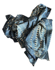 African Mudcloth Throw - Indigo