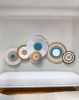 6 Piece Teal/White/Natural - Wall Gallery Sets