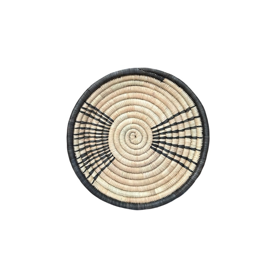 Malawi Basket Wall Decor Set - 4 Piece - Black / Natural