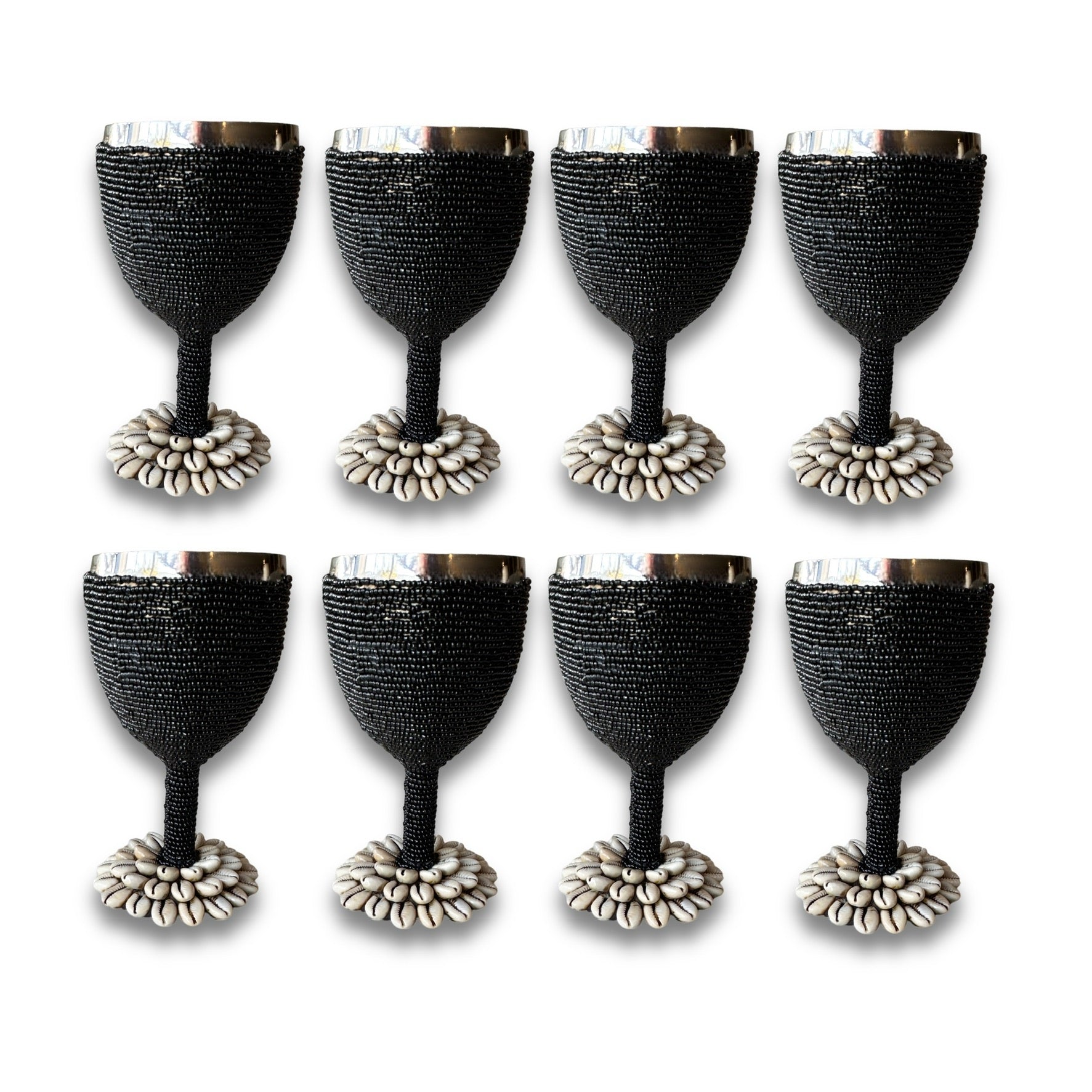 Stainless Steel Wine Goblets - Black