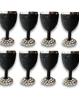 Stainless Steel Wine Goblets - Black