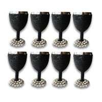 Stainless Steel Wine Goblets - Black NEW
