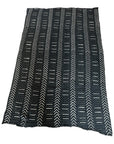 African Mudcloth Throw - Black