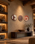 Rwanda Basket Wall Decor Set - 3 Piece Rustic Naturals (Sisal Imported)