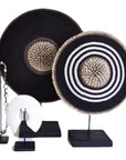 African Beaded Shield - Black - eyahomeliving