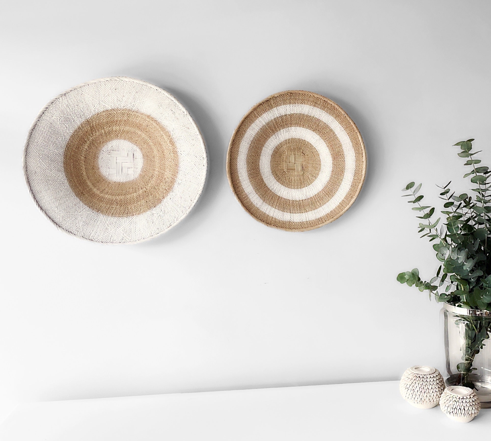 Basket Wall Decor Set - 5 Piece White/Natural