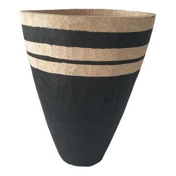 Wooden Containers/ Planters - Black Stripe