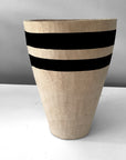 Wooden Containers/ Planters - Black Stripe