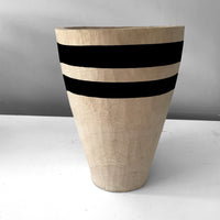 Wooden Containers/ Planters - Black Stripe