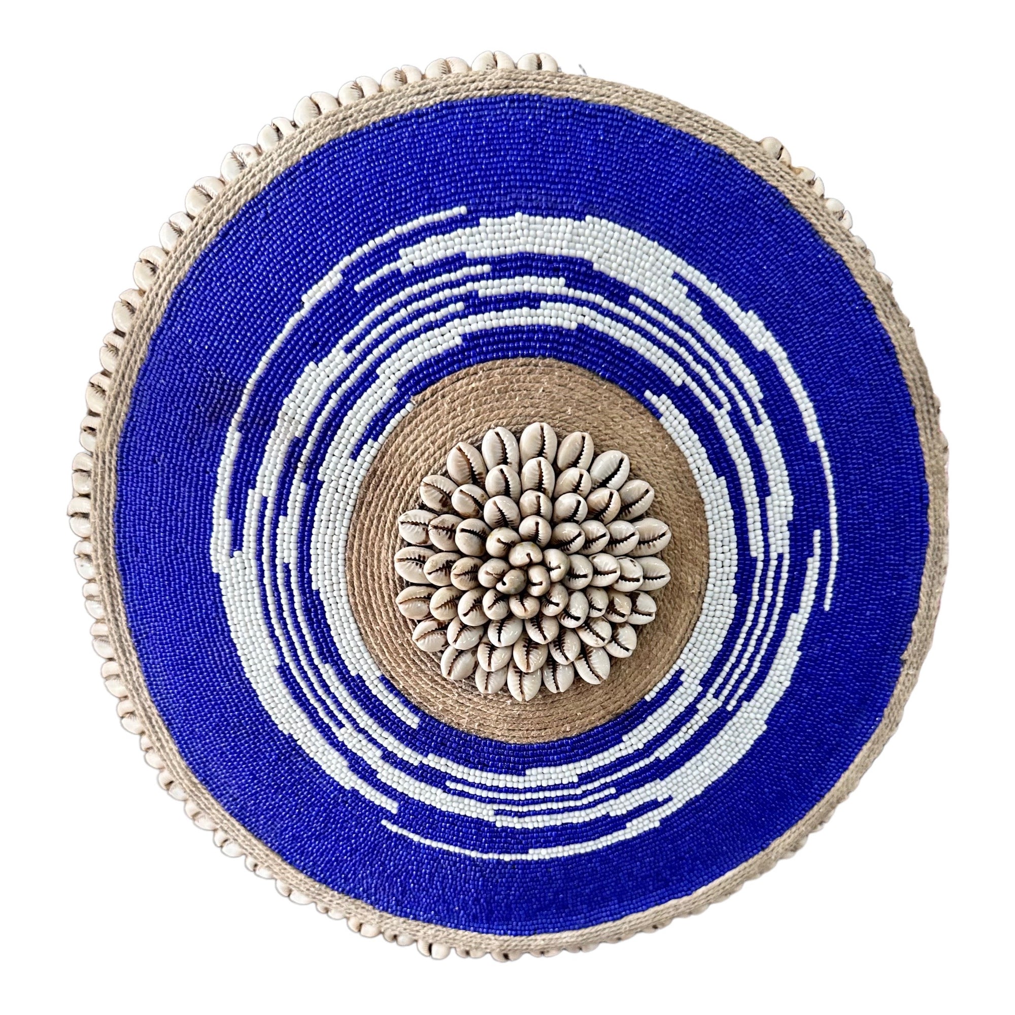 African Beaded Shields - 3 Piece set - A touch of African Blues