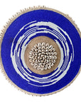 African Beaded Shields - 3 Piece set - A touch of African Blues
