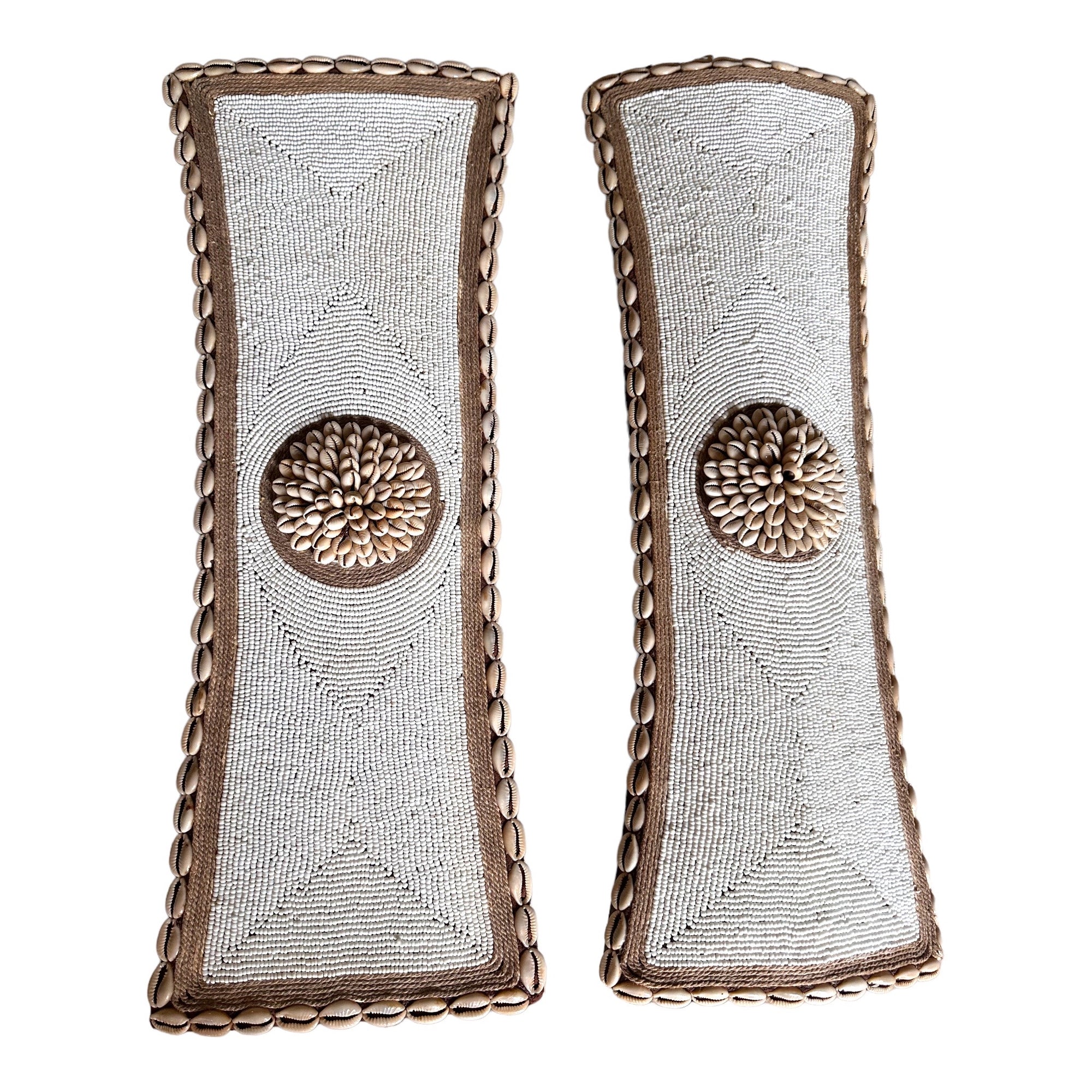 African Beaded Shields - 3 and 2 Piece Set (Oblong)