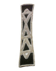 African Beaded King Shield  -  Black / White