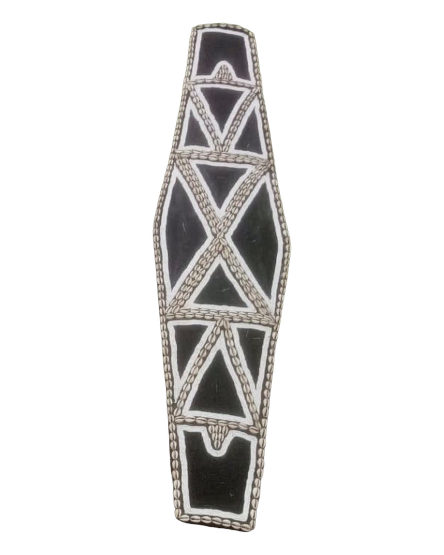 African Beaded King Shield  -  B/W New