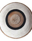 African Beaded Shield - White/Black Bulls Eye