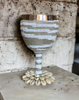 Stainless Steel Wine Goblets - Silver/White