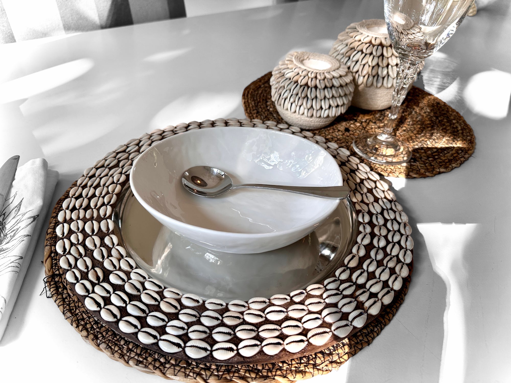 Stainless Steel Underplate - Cowrie Shell