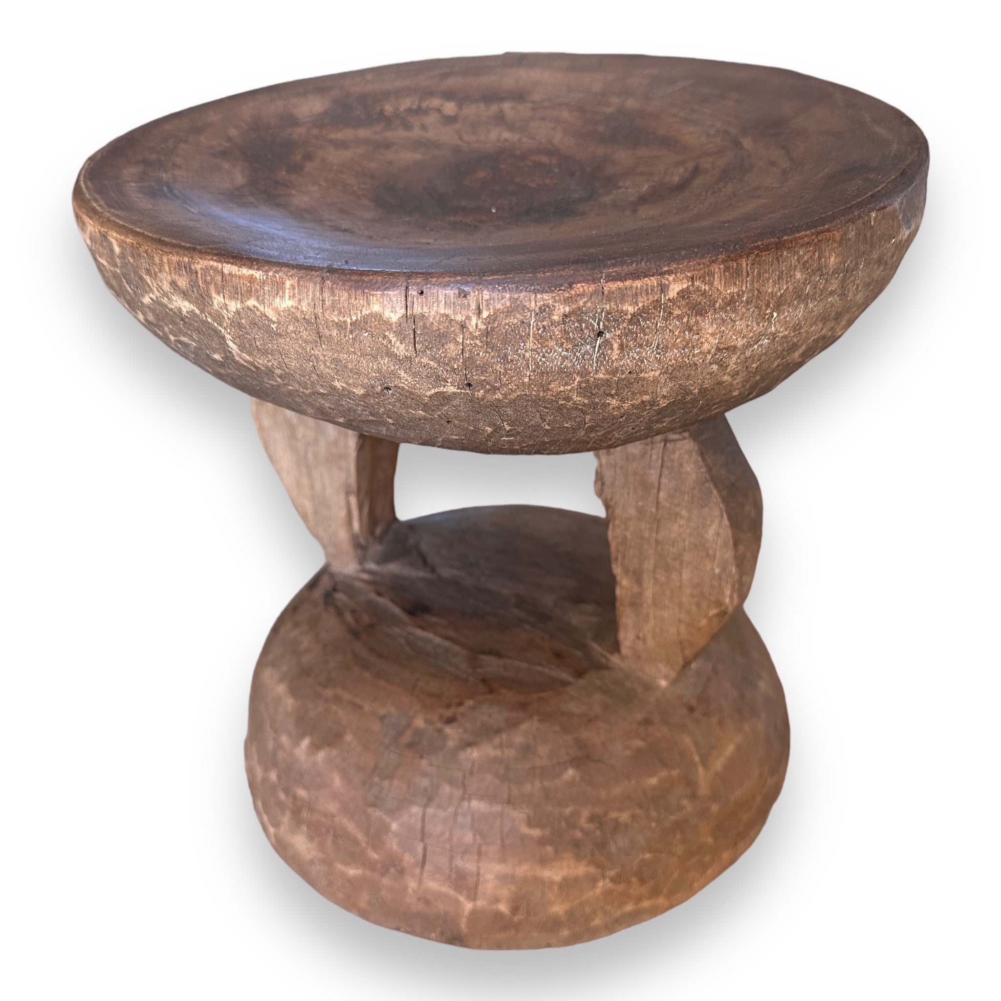 Decorative Vintage Tonga Stools | Rustic Wooden Side Stool