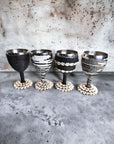 Stainless Steel Wine Goblets - Gold/Black