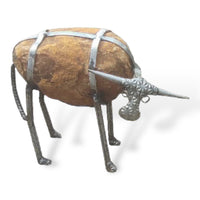 Stone Cow Decor - Natural