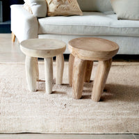 Wooden Side Tables/Stools - Natural