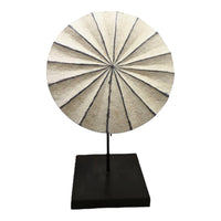 NEW - African Beaded Shield - White Wash Umbrella