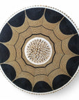 African Beaded Shield - BLACK/GOLD Spider