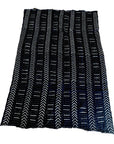 African Mudcloth Throw - Black