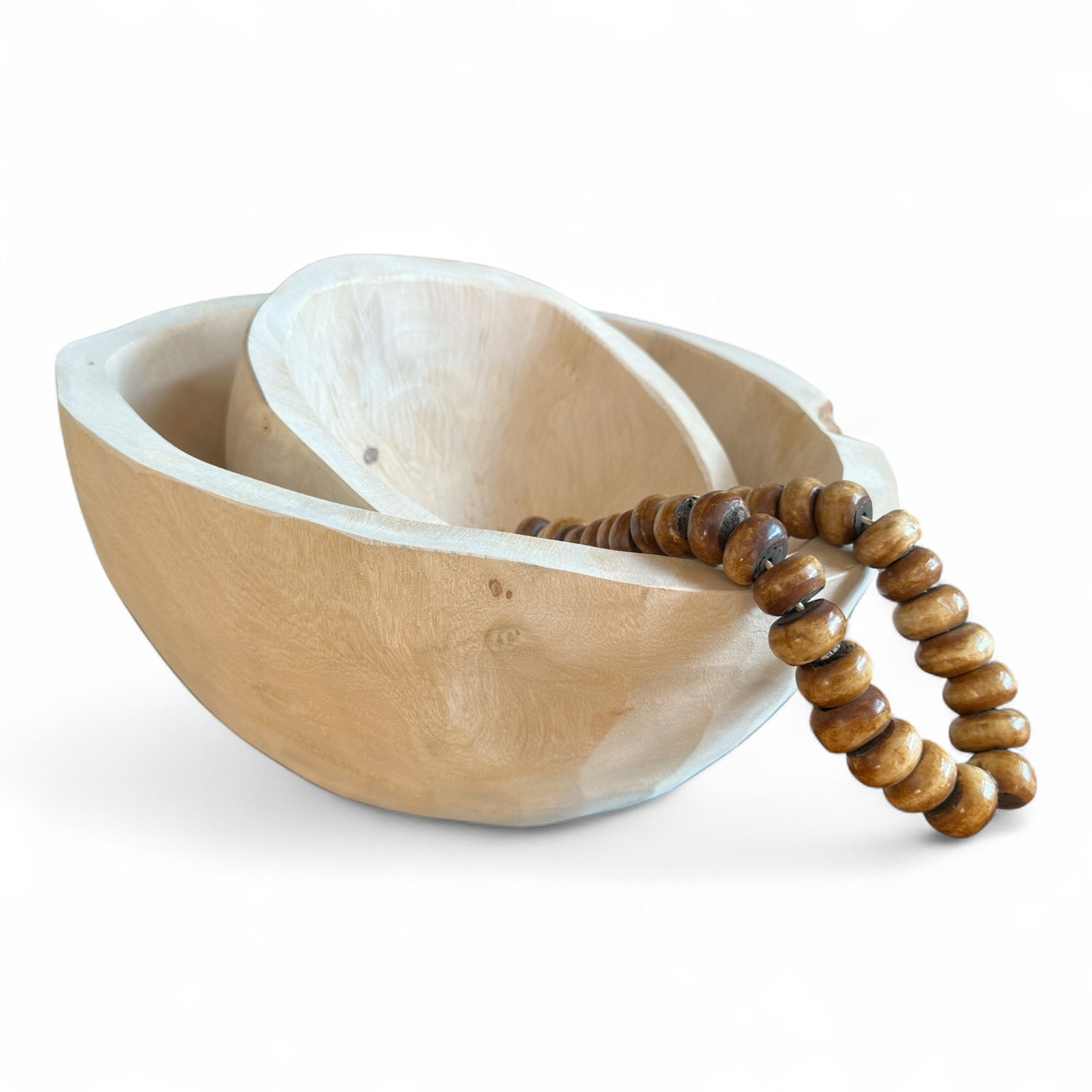 Rustic Hand Carved Wooden Bowls