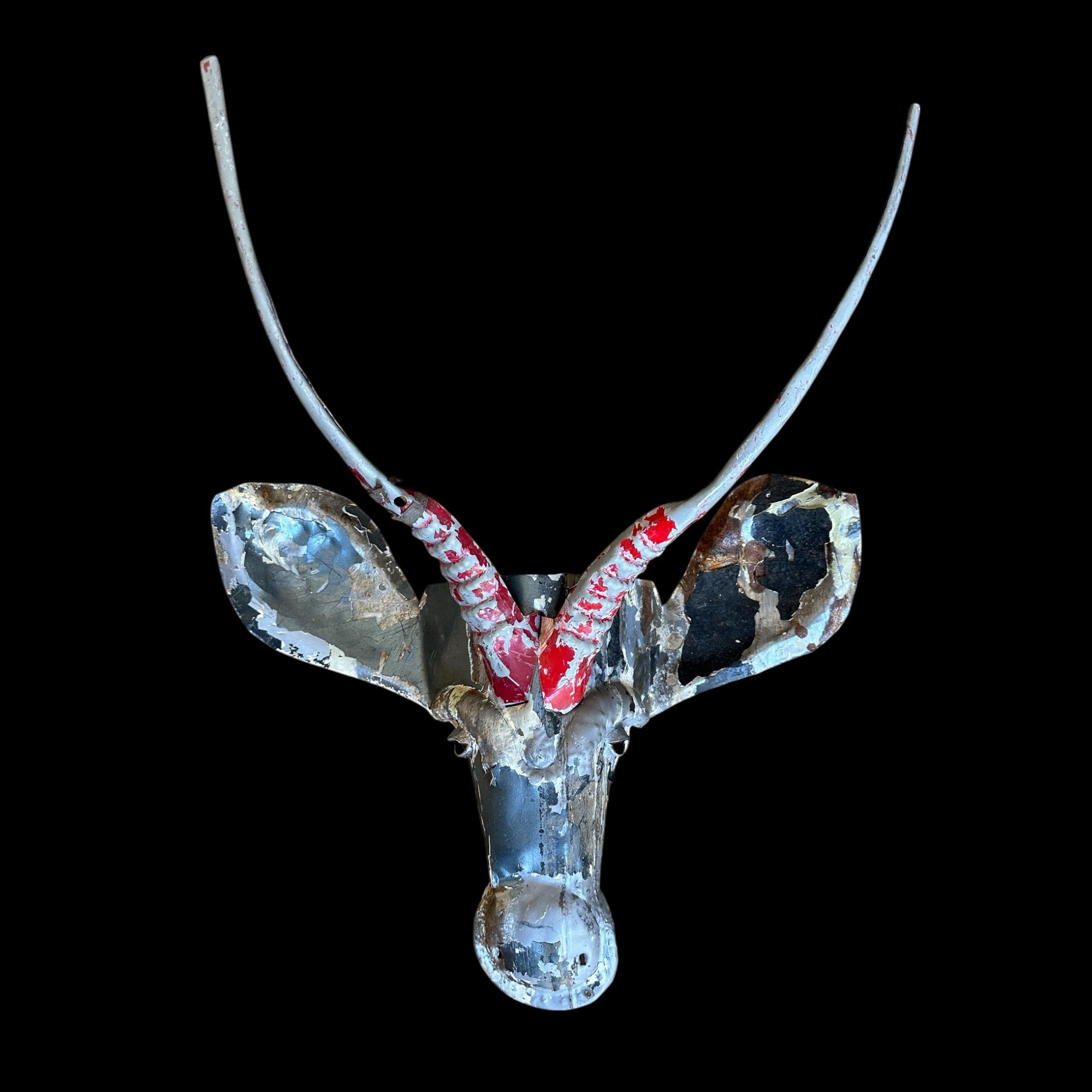 Steel Springbok - Red/Silver/Black - (W)38-40cm x (H)50-53cm