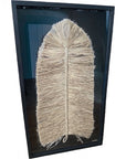 Indonesian Grass Leaf Wall Décor - Frame - Black