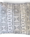 African Mudcloth Cushion/Scatters - White 60x60cm