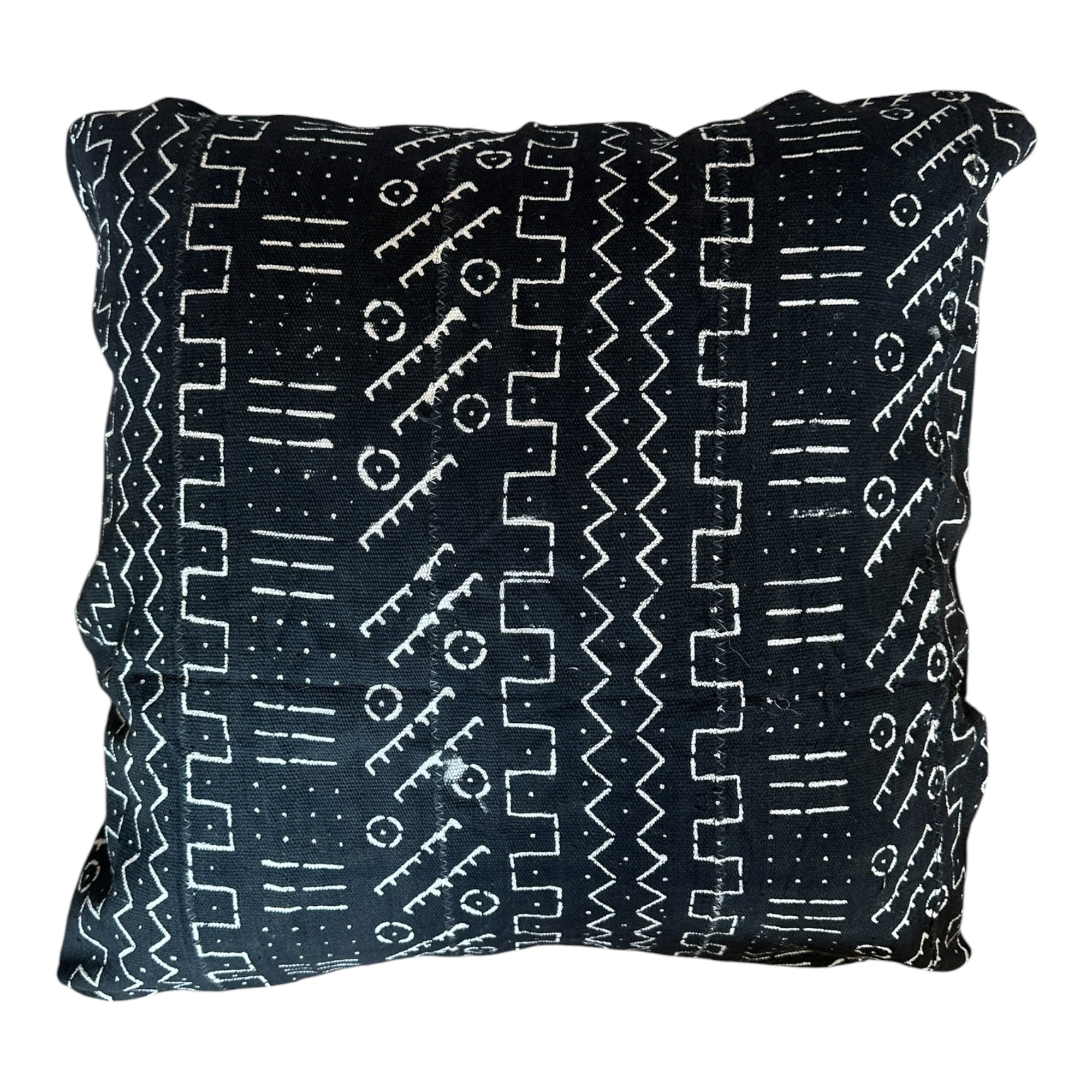 African Mudcloth Cushion/Scatters - Black 60x60cm