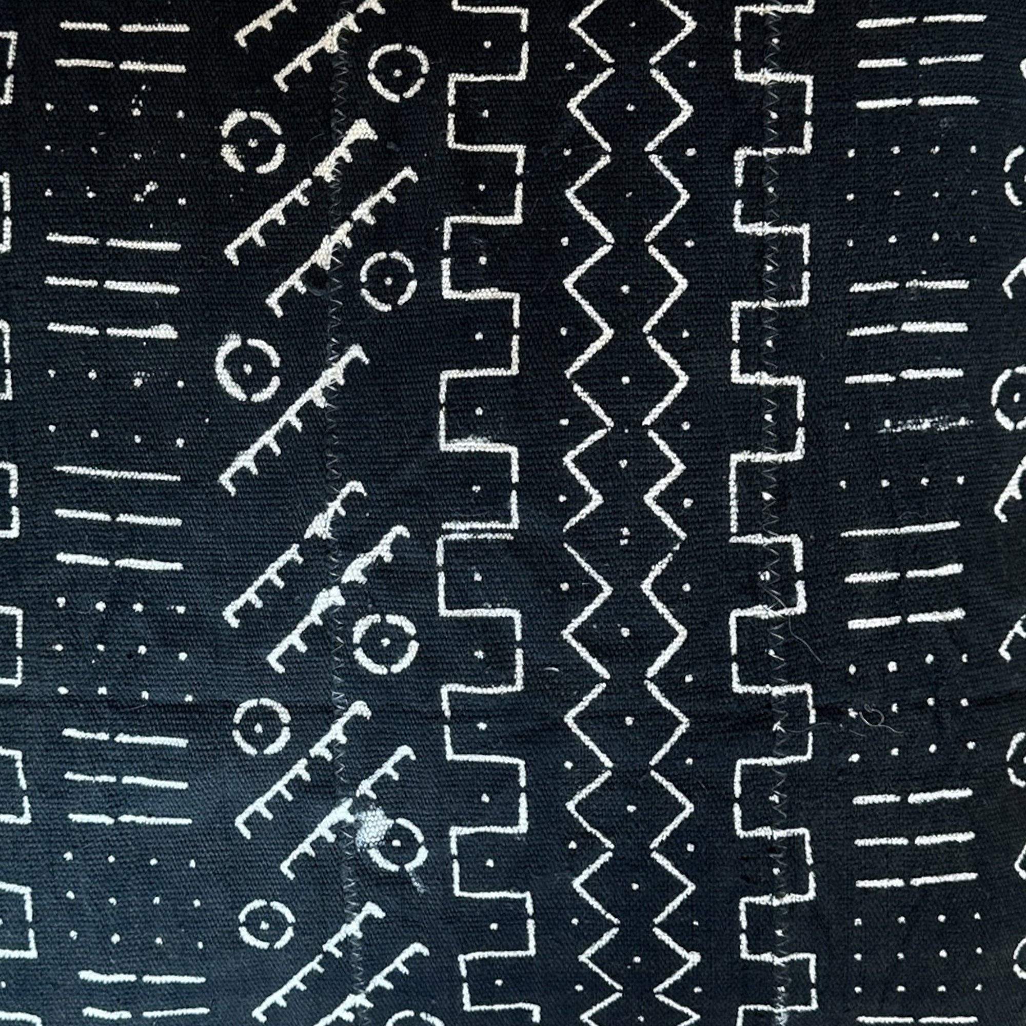 African Mudcloth Cushion/Scatters - Black 60x60cm