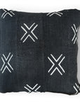 African Mudcloth Cushion/Scatters - Black 60x60cm