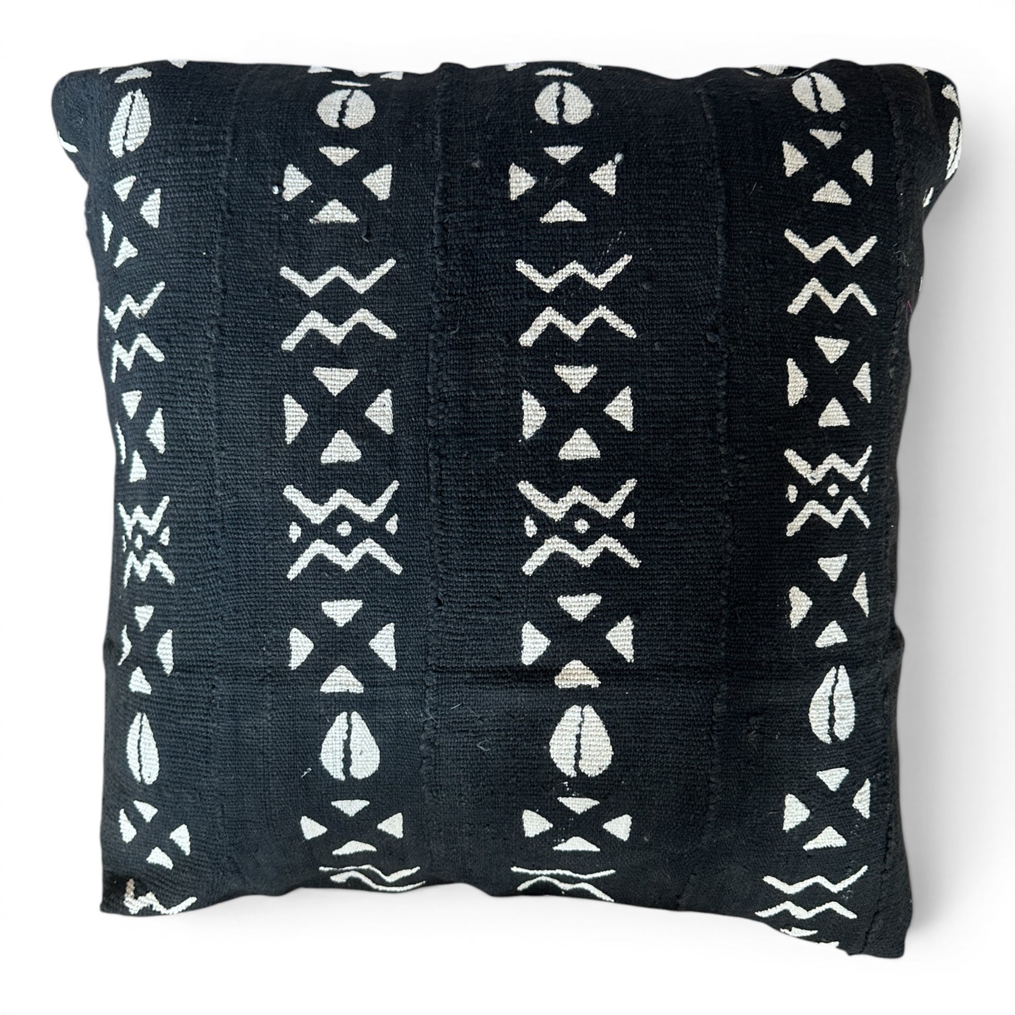 African Mudcloth Cushion/Scatters - Black 60x60cm