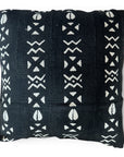 African Mudcloth Cushion/Scatters - Black 60x60cm