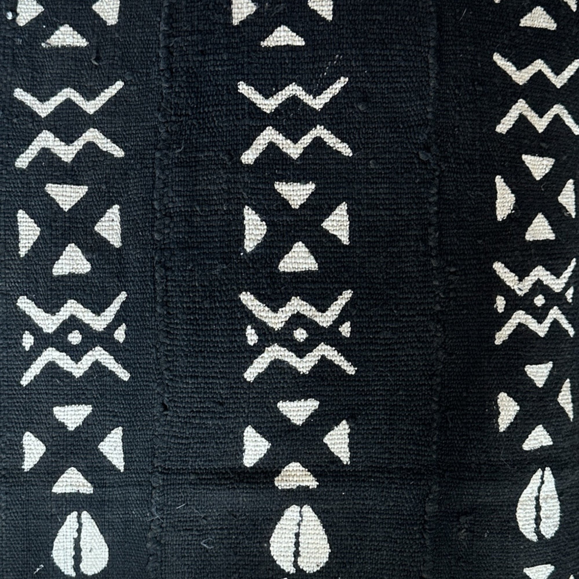African Mudcloth Cushion/Scatters - Black 60x60cm