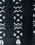 African Mudcloth Cushion/Scatters - Black 60x60cm