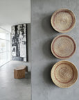 Makenge Baskets  - Natural/Rust 3 piece set 45-50cm