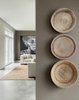 Makenge Baskets  - Natural/Rust 3 piece set 45-50cm