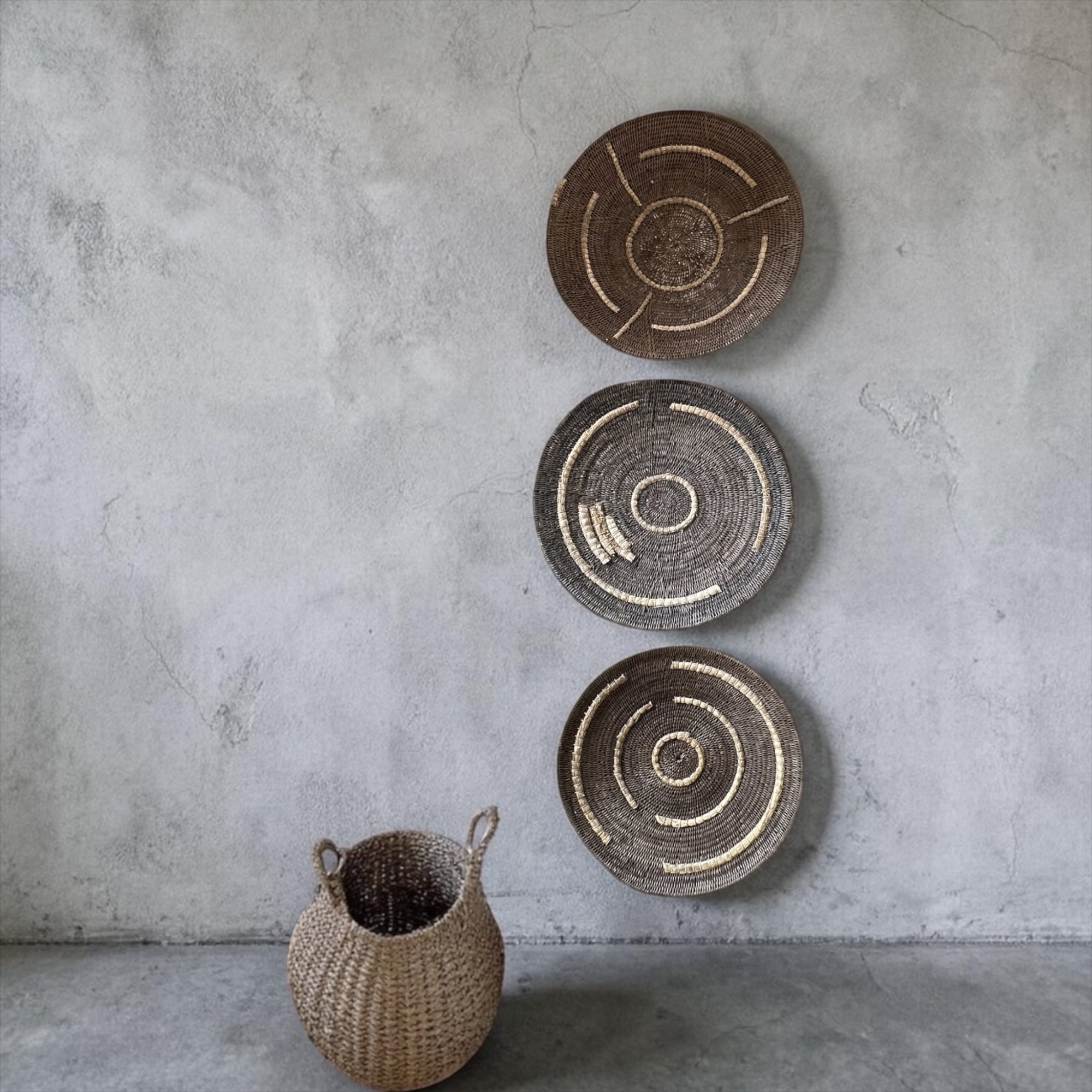 Vintage Makenge Baskets  - 3 piece set 45-50cm