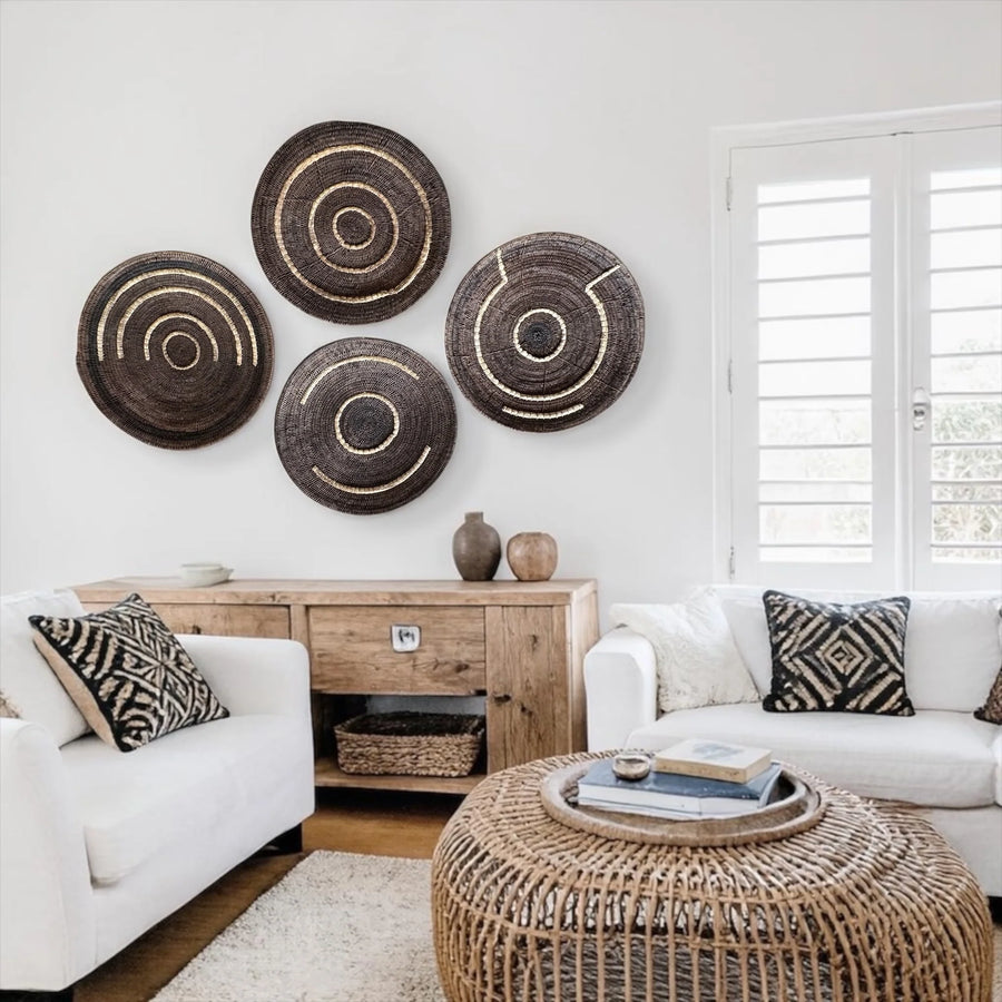 The Statement Wall | Vintage Makenge Baskets - 4 piece set