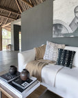 African Mudcloth Cushion/Scatters - Black 60x60cm