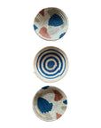 Rwanda Basket Wall Decor Set - 3 Piece Blue/Ochre (Sisal Imported)